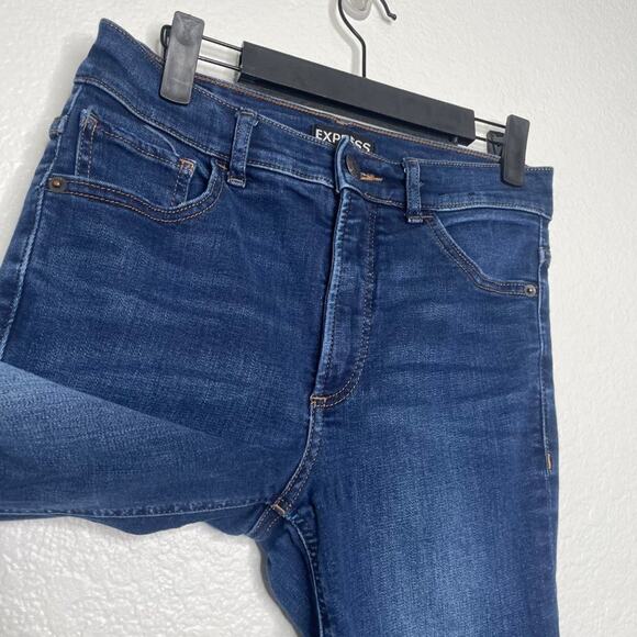 Express Womens Jeans Size 4 Perfect Ankle Legging High Rise Denim Blue - Picture 10 of 16